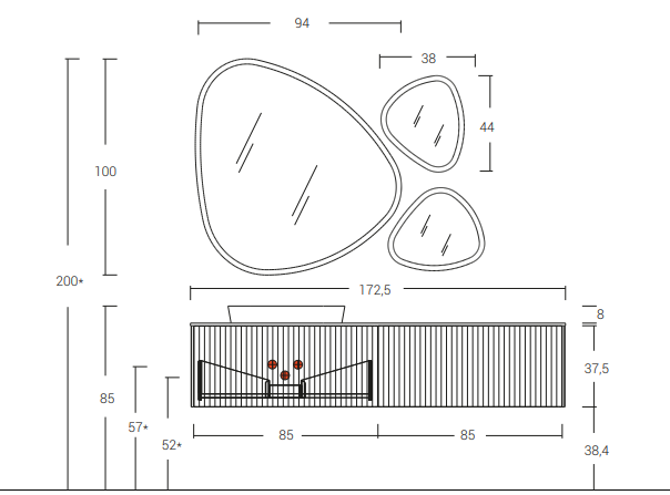 Re-Tratto 16 – Komplette Badezimmermöbelserie
