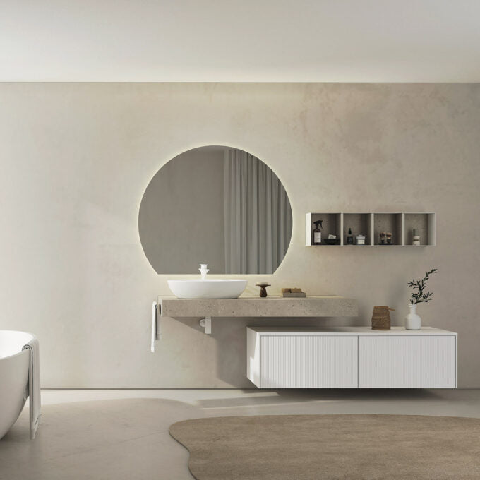 RI-TRATTO 12 SERIE COMPLETA - Mobile Bagno Laccato Bianco