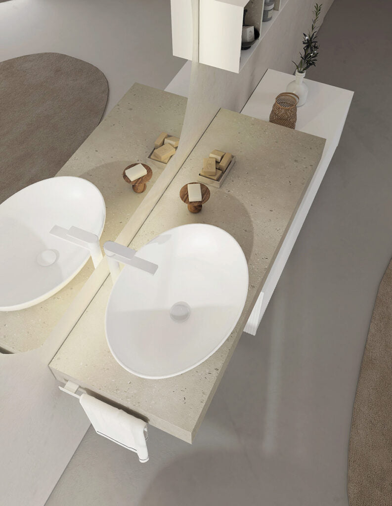 RI-TRATTO 12 SERIE COMPLETA - Mobile Bagno Laccato Bianco