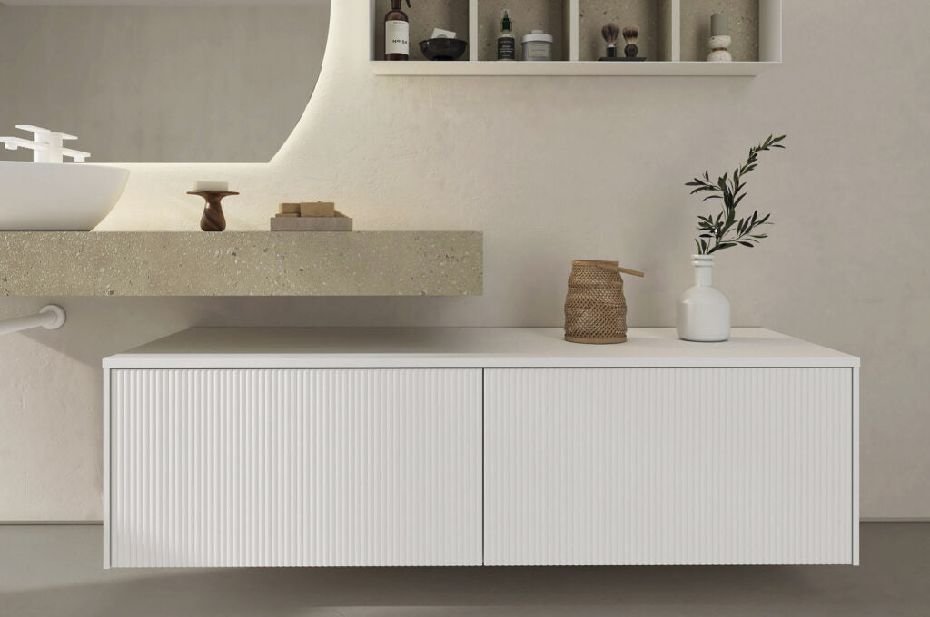 RI-TRATTO 12 SERIE COMPLETA - Mobile Bagno Laccato Bianco