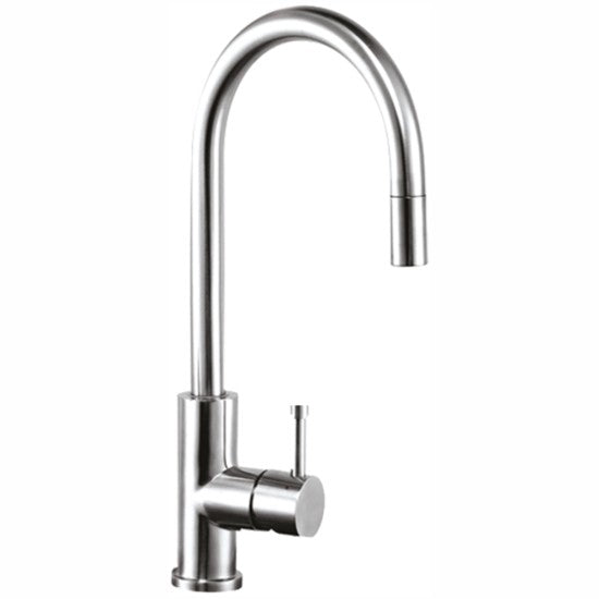 MISCELATORE RUBINETTO PER LAVELLO CUCINA A BOCCA ALTA ESTRAIBILE ACCIAIO INOX