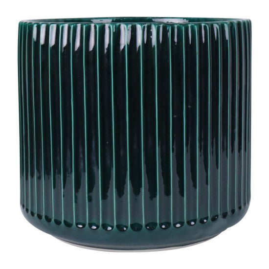 VASO CERAMICA CILINDRICO d.42 x h.39 cm. VERDE - FLORUM