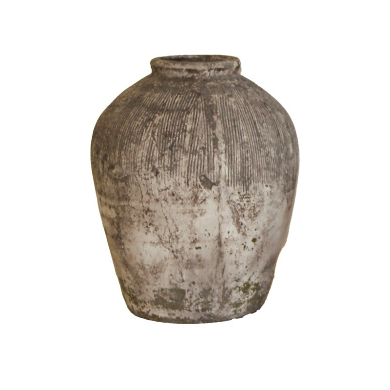 VASO CERAMICA TONDO d.31,5 x h.40 cm. PIETRA NATURALE - FLORUM