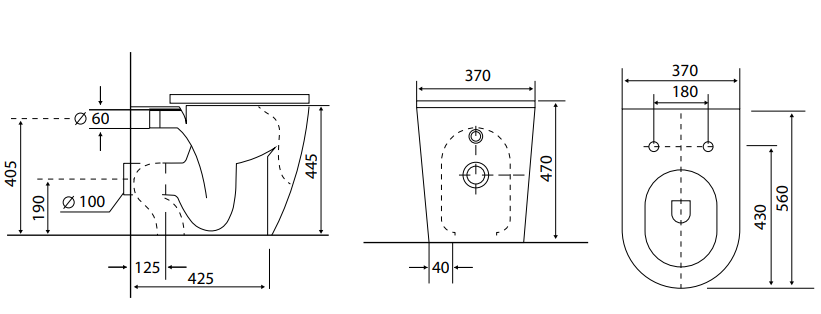 SANITARI FILO PARETE ALTEN H.46