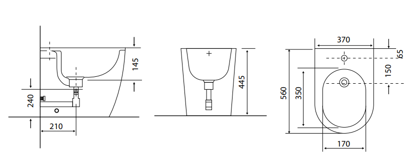 SANITARI FILO PARETE ALTEN H.46