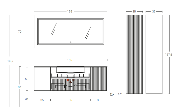 Ri-Tratto 14 - Serie Completa Arredo Bagno