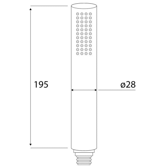 DOCCETTA 1 GETTO ANTICALCARE IN ACCIAIO IRON TONDA BLACK