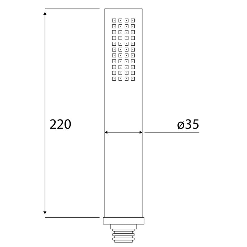 DOCCETTA 1 GETTO ANTICALCARE IN ABS IRON RETTANGOLARE BLACK