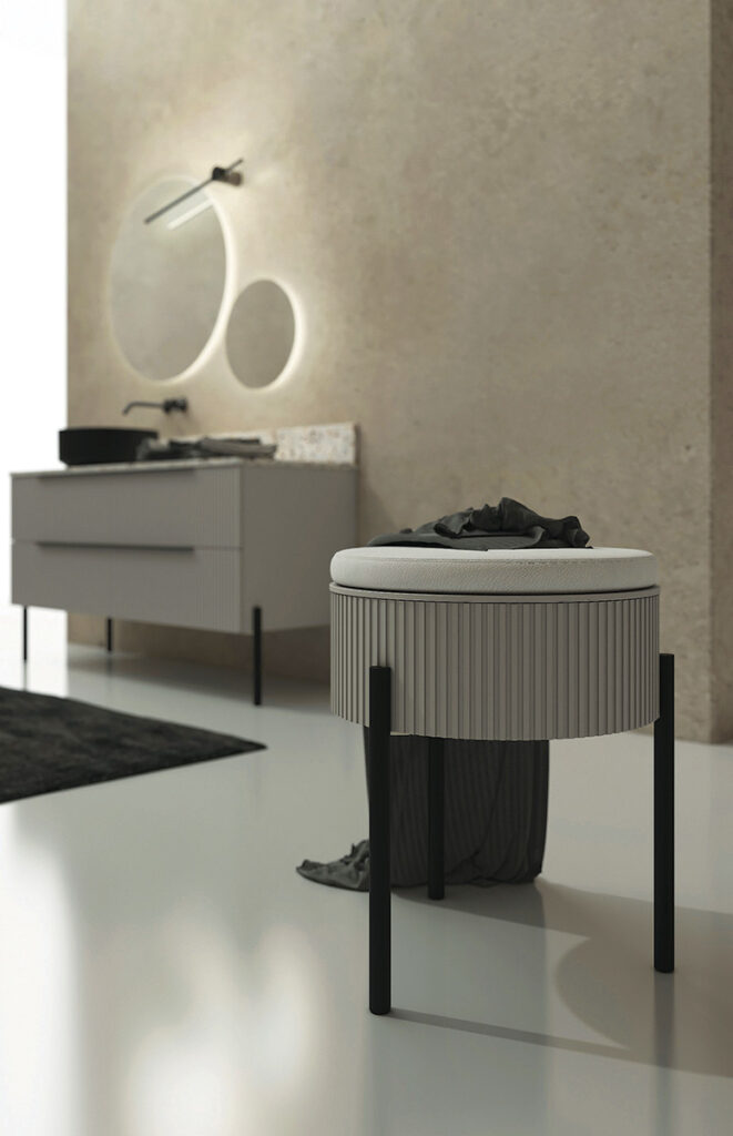 Serie RI-TRATTO 02 Top e Alzatina in Marmo Tecnico Terrazzo Arlecchino con Lavabo Smart-38