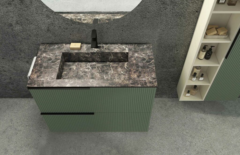 Serie RI-TRATTO 03 Top in HPL Stratificato con Vasca Integrata Liberty-58