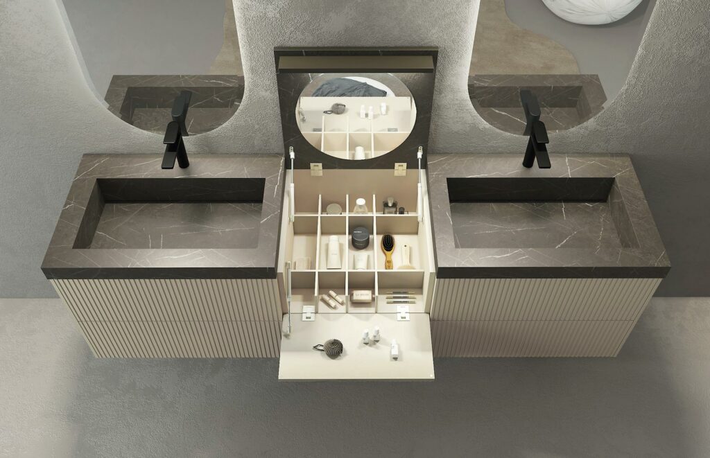 RI-TRATTO 04 - MobilI completi da Bagno con Doppia Vasca Integrata