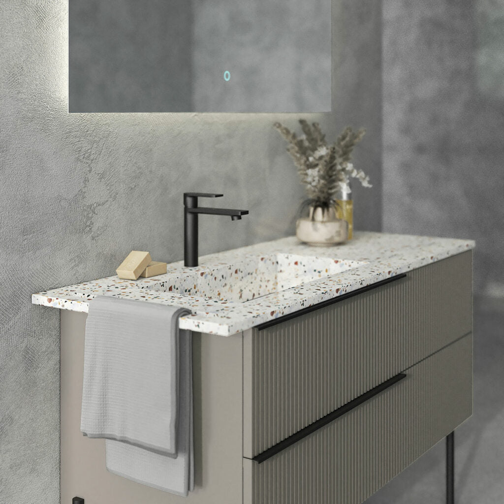 RI-TRATTO 05 SERIE COMPLETA - Mobile Bagno con Vasca in Marmo Tecnico