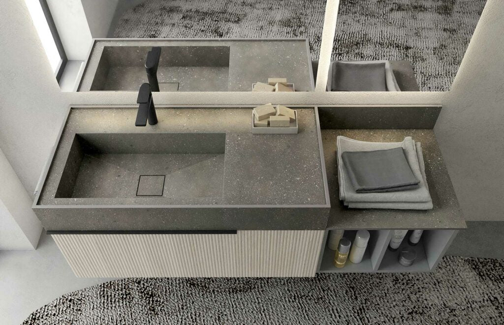 RI-TRATTO 10 SERIE COMPLETA - Mobile Bagno Rovere Sbiancato e Cenere