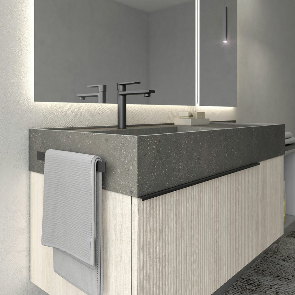 RI-TRATTO 10 SERIE COMPLETA - Mobile Bagno Rovere Sbiancato e Cenere