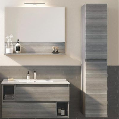 City 04 - Set Mobili Bagno con Lavabo e Specchio