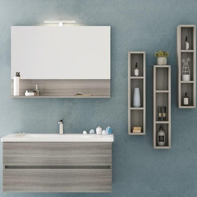 Soft 10 - Set Mobili Bagno con Lavabo e Specchio