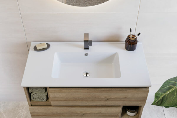 City 03 - Set Mobili Bagno con Lavabo e Specchio