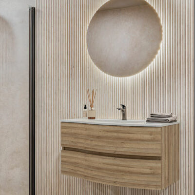 Flex 03 - Set Mobili Bagno con Lavabo e Specchio