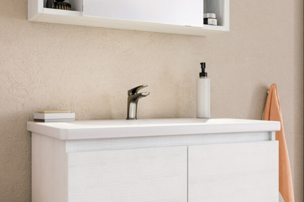 Soft 02 - Set Mobili Bagno con Lavabo e Specchio