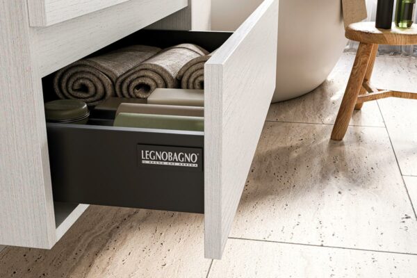 Soft 03 - Set Mobili Bagno con Lavabo e Specchio