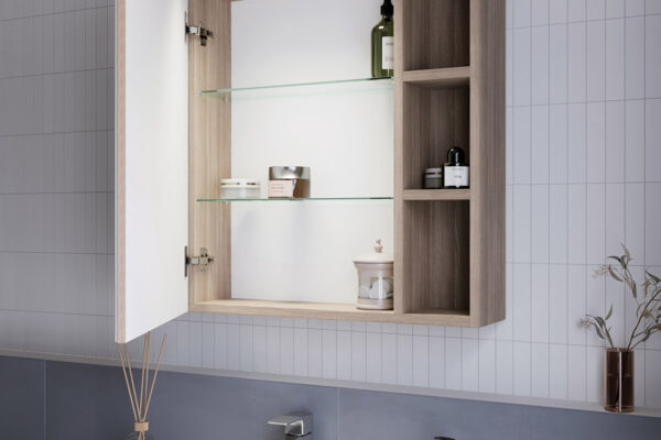Soft 04 - Set Mobili Bagno con Lavabo e Specchio