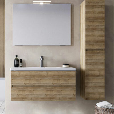 Soft 05 - Set Mobili Bagno con Lavabo e Specchio