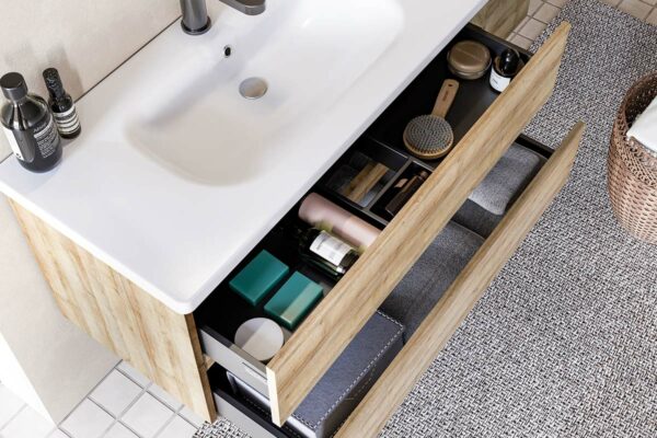 Soft 05 - Set Mobili Bagno con Lavabo e Specchio