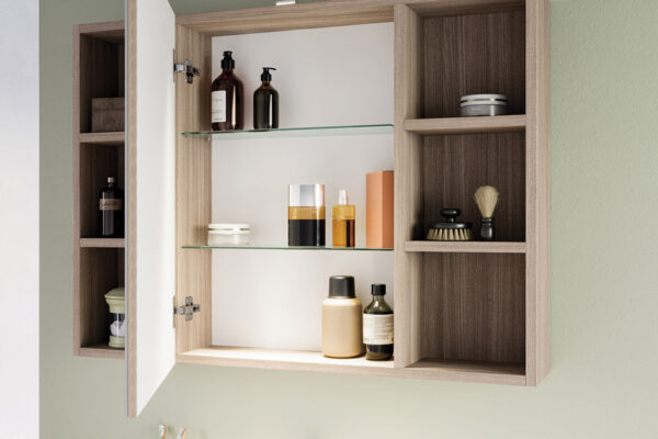 Soft 06 - Set Mobili Bagno con Lavabo e Specchio