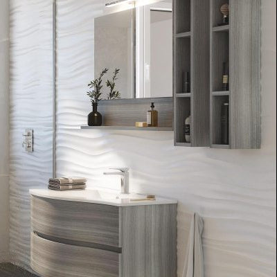 Flex 05 - Set Mobili Bagno con Lavabo e Specchio